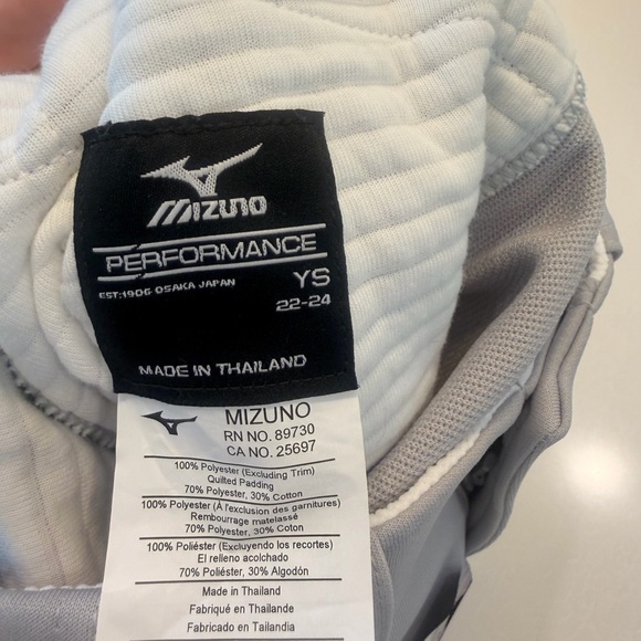 Mizuno Gray Baseball pants with Blue Trim! Youth small! New with tags - Picture 6 of 6